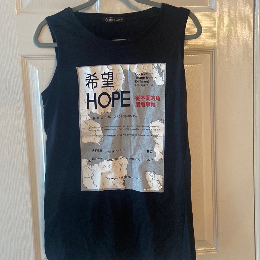 Love & Legends black sleeveless shirt